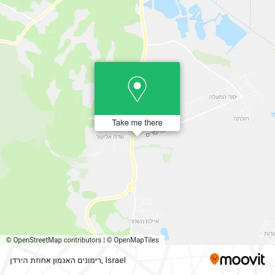Карта רימונים האגמון אחוזת הירדן