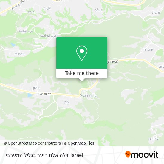 וילה אלת היער בגליל המערבי map