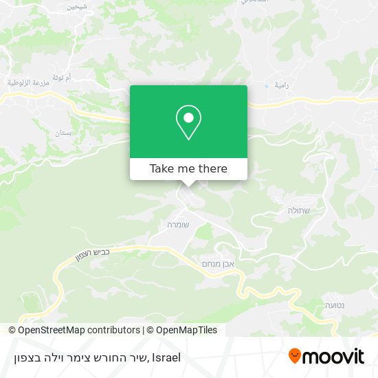 שיר החורש צימר וילה בצפון map