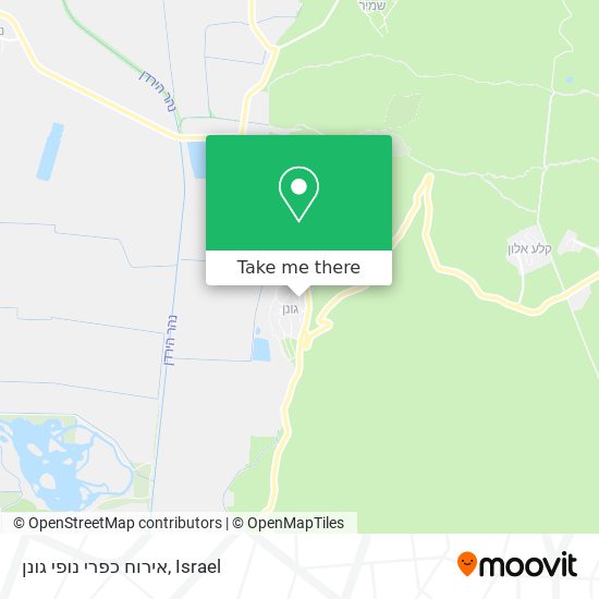 אירוח כפרי נופי גונן map