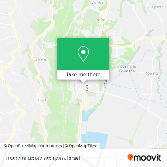 האקדמיה לאומנויות לחימה map