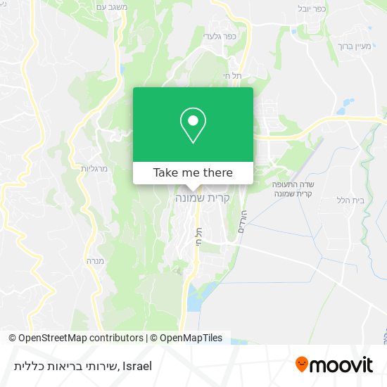 שירותי בריאות כללית map