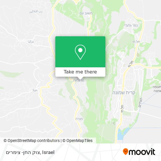 צוק החן- צימרים map