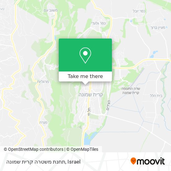 תחנת משטרה קרית שמונה map