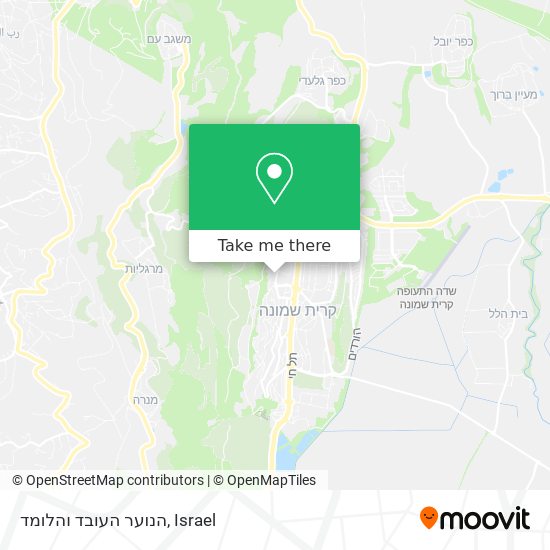 הנוער העובד והלומד map