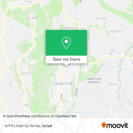 שירותי בריאות כללית map