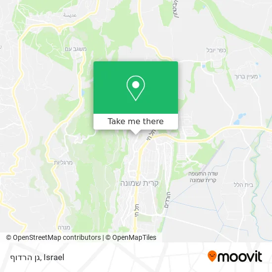 Карта גן הרדוף
