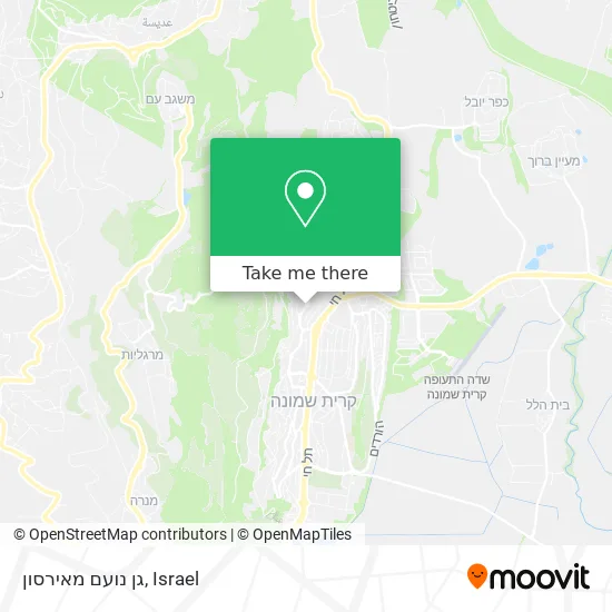 Карта גן נועם מאירסון