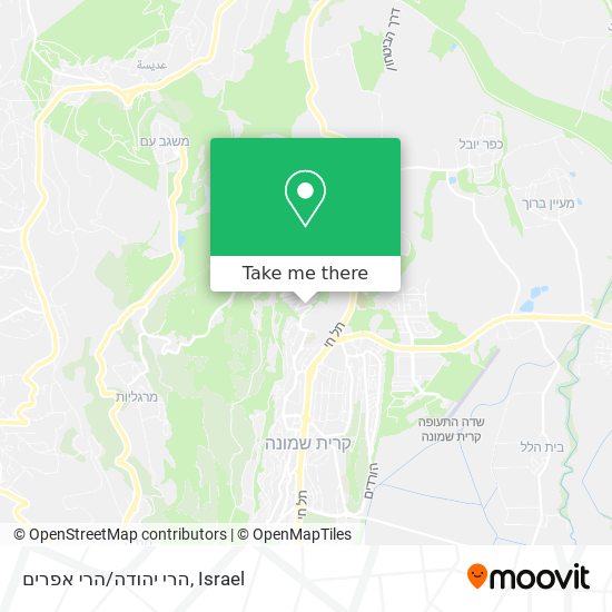 הרי יהודה/הרי אפרים map