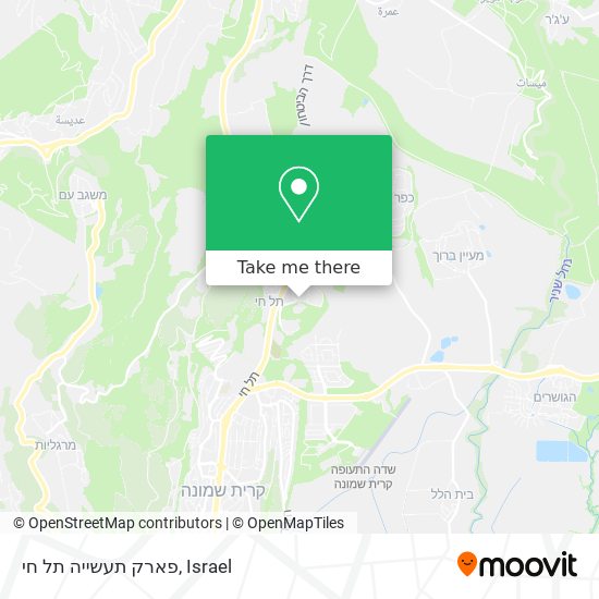 פארק תעשייה תל חי map