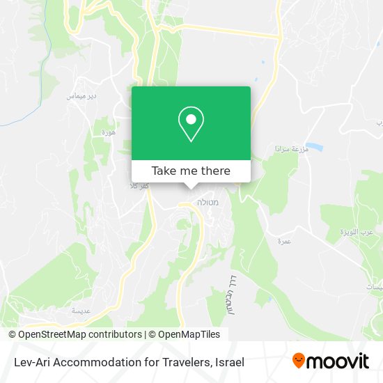 Lev-Ari Accommodation for Travelers map