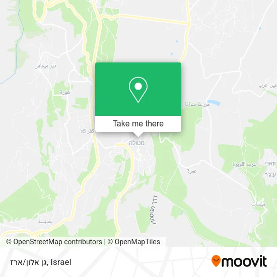 Карта גן אלון/ארז