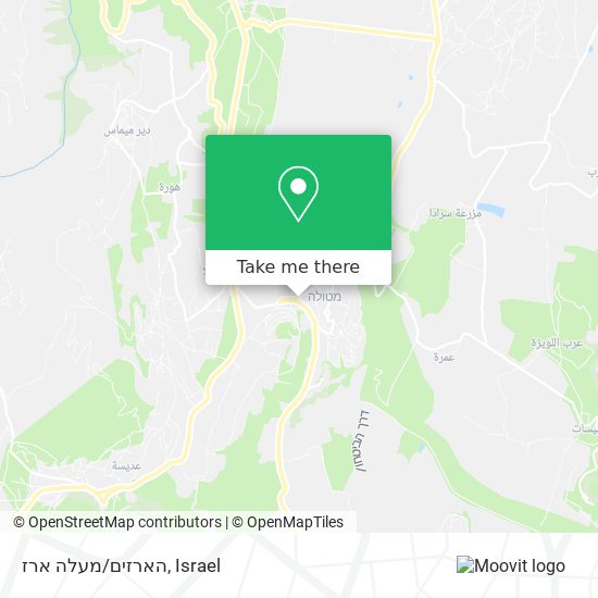 הארזים/מעלה ארז map