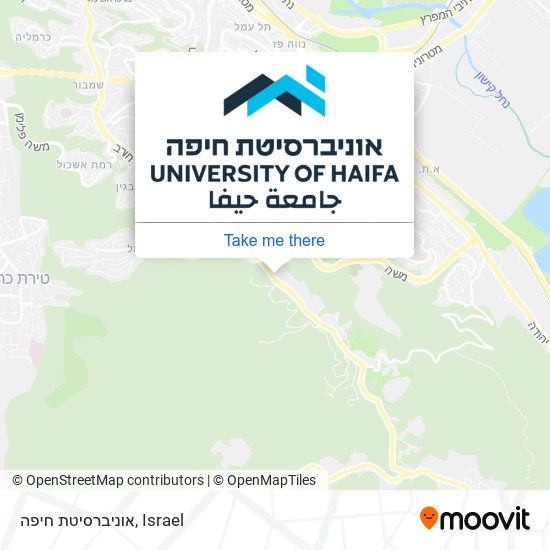 Карта אוניברסיטת חיפה