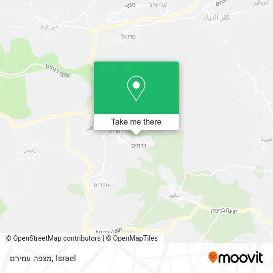 Карта מצפה עמירם