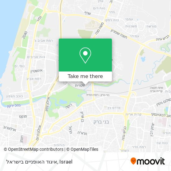 איגוד האופניים בישראל map