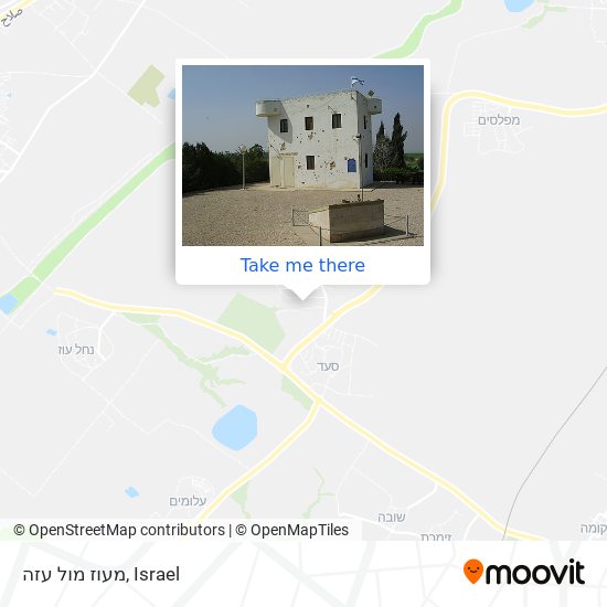 מעוז מול עזה map