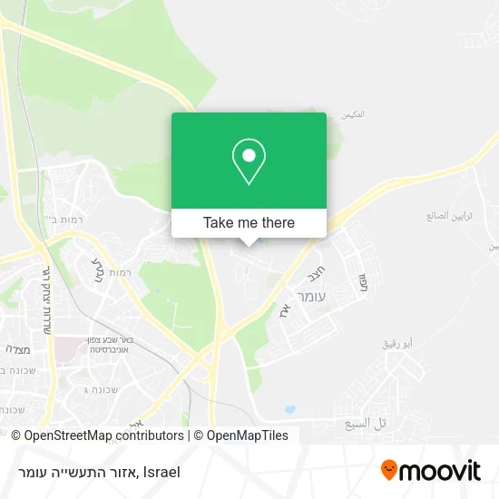 Карта אזור התעשייה עומר