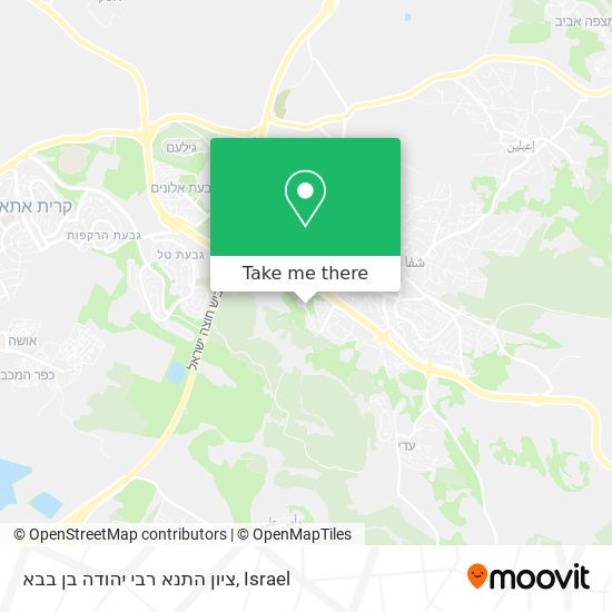 ציון התנא רבי יהודה בן בבא map