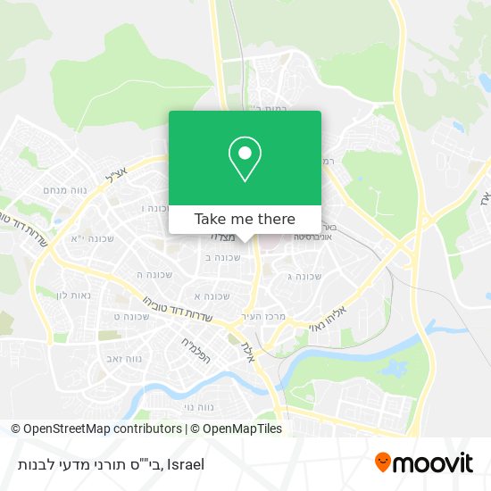 בי""ס תורני מדעי לבנות map