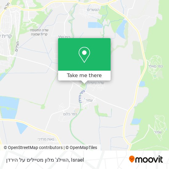 Карта הווילג' מלון מטיילים על הירדן