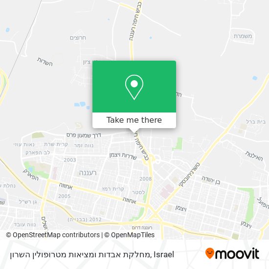 מחלקת אבדות ומציאות מטרופולין השרון map