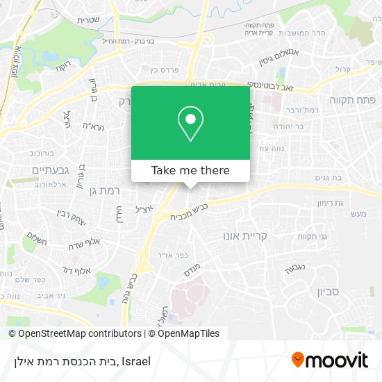 Карта בית הכנסת רמת אילן