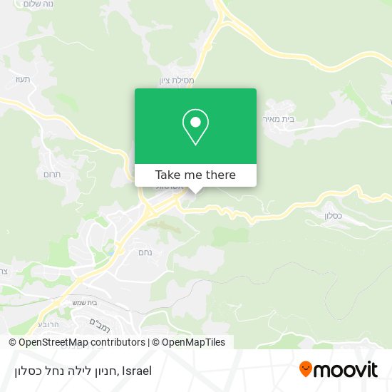 חניון לילה נחל כסלון map