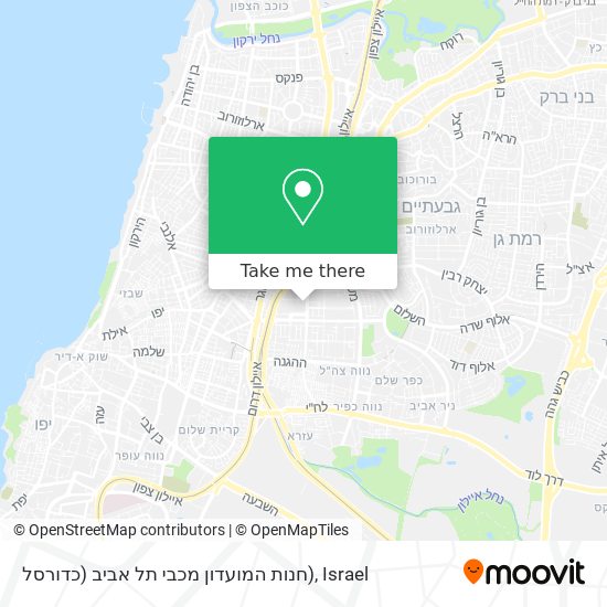 Карта חנות המועדון מכבי תל אביב (כדורסל)