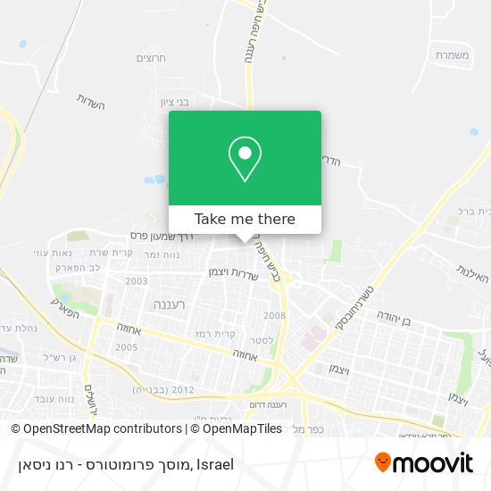 מוסך פרומוטורס - רנו ניסאן map