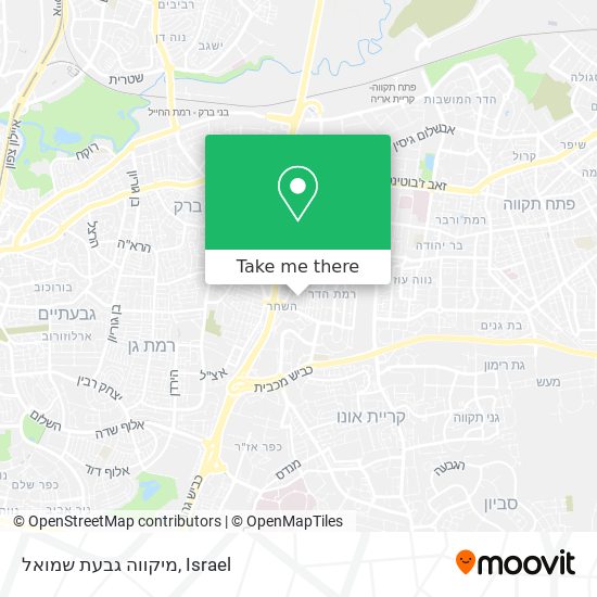 Карта מיקווה גבעת שמואל
