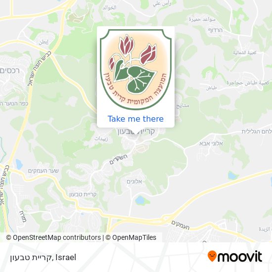 קריית טבעון map