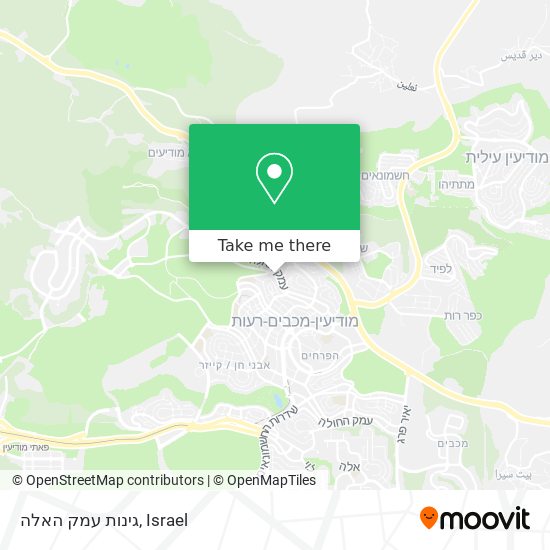 גינות עמק האלה map