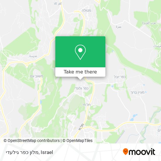 מלון כפר גילעדי map