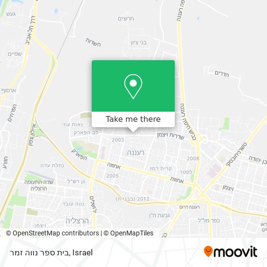 בית ספר נווה זמר map