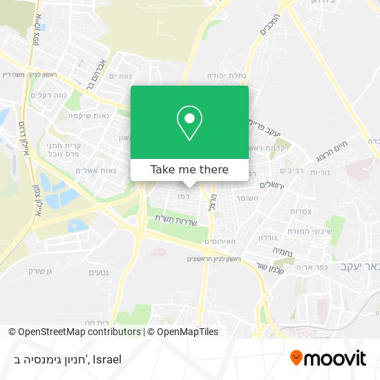 חניון גימנסיה ב' map