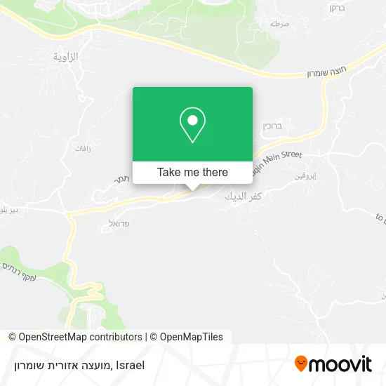 Карта מועצה אזורית שומרון