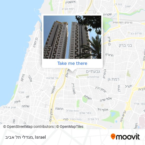 Карта מגדלי תל אביב