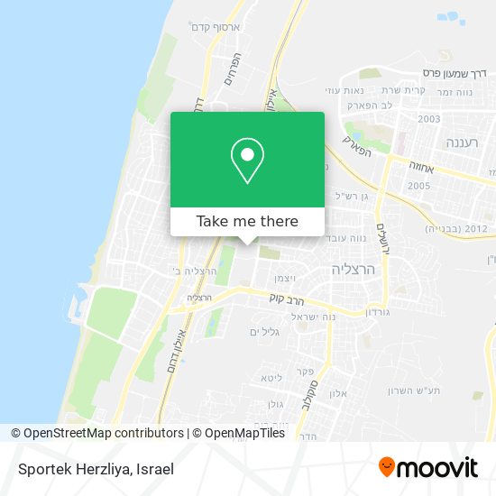Карта Sportek Herzliya