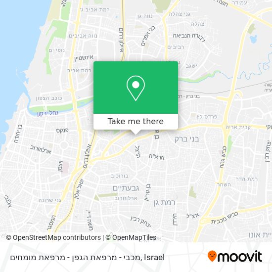 מכבי - מרפאת הגפן - מרפאת מומחים map