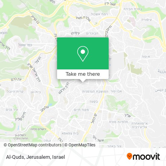 Al-Quds, Jerusalem map