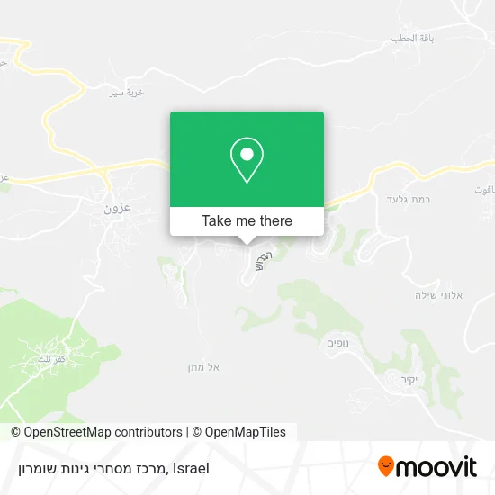 Карта מרכז מסחרי גינות שומרון