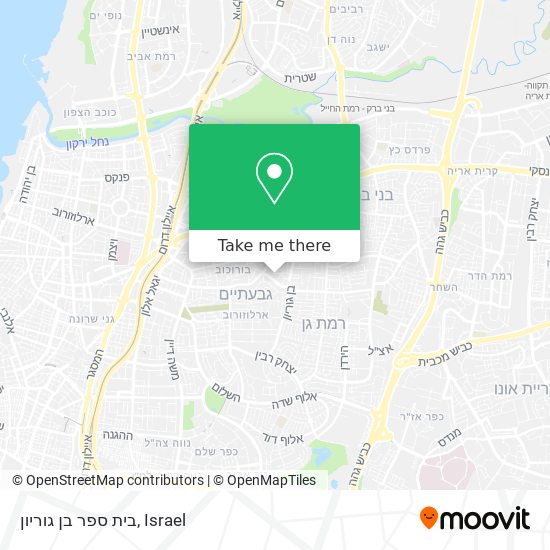 בית ספר בן גוריון map