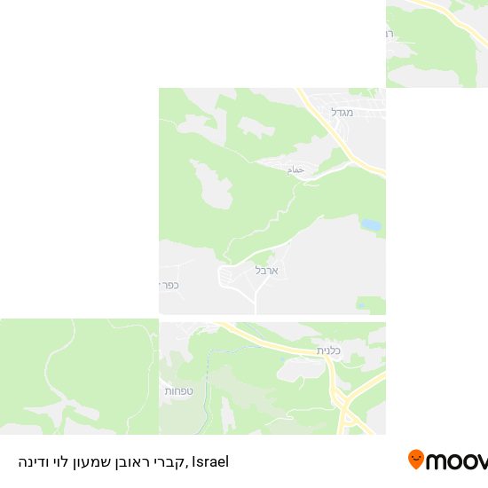 Карта קברי ראובן שמעון לוי ודינה