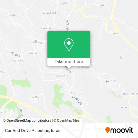 Car And Drive Palestine map