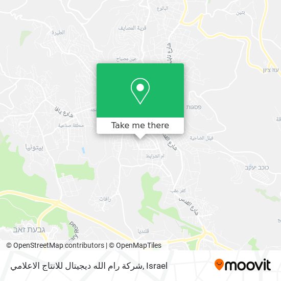 Карта شركة رام الله ديجيتال للانتاج الاعلامي