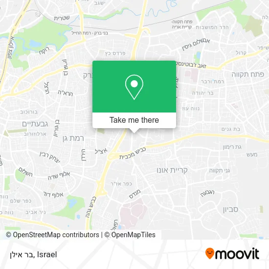 בר אילן map