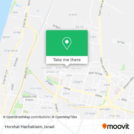 Карта Horshat Hachaklaim