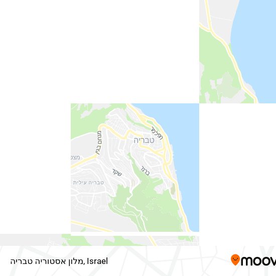 Карта מלון אסטוריה טבריה