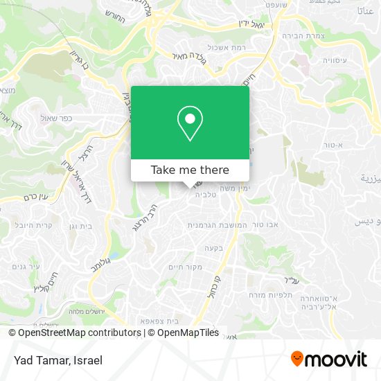 Yad Tamar map